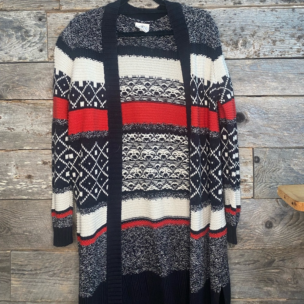 Geometric Cotton Cardigan